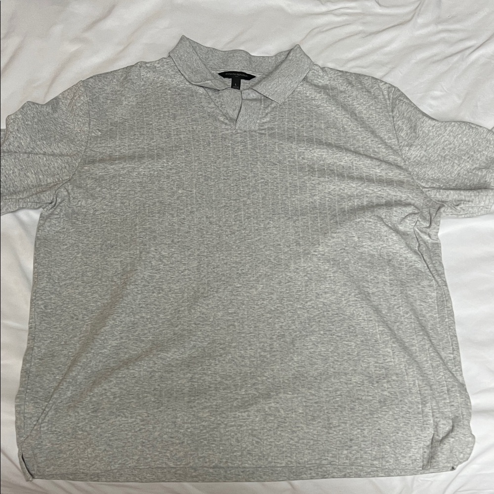 Banana Republic Light Gray Polo Shirt